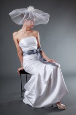 Alexandra - Handmade Birdcage Wedding Veil Wide Rim Tulle Flower