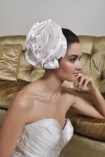 Gabrielle - Wedding Headpiece - Oversize Charmeuse Rosette