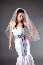 Mila - Wedding Veil with Bridal Pencil Edge