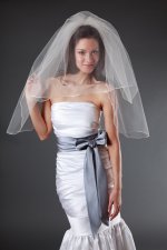 Diana - Handmade Bridal Two Tier Pencil Edge Wedding Veil
