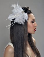 Abigail - Wedding Hair Pin, Bridal Multi-Feather Design