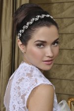 Leora - Beautiful Bridal Headband - Wedding Tiara - Crystals and